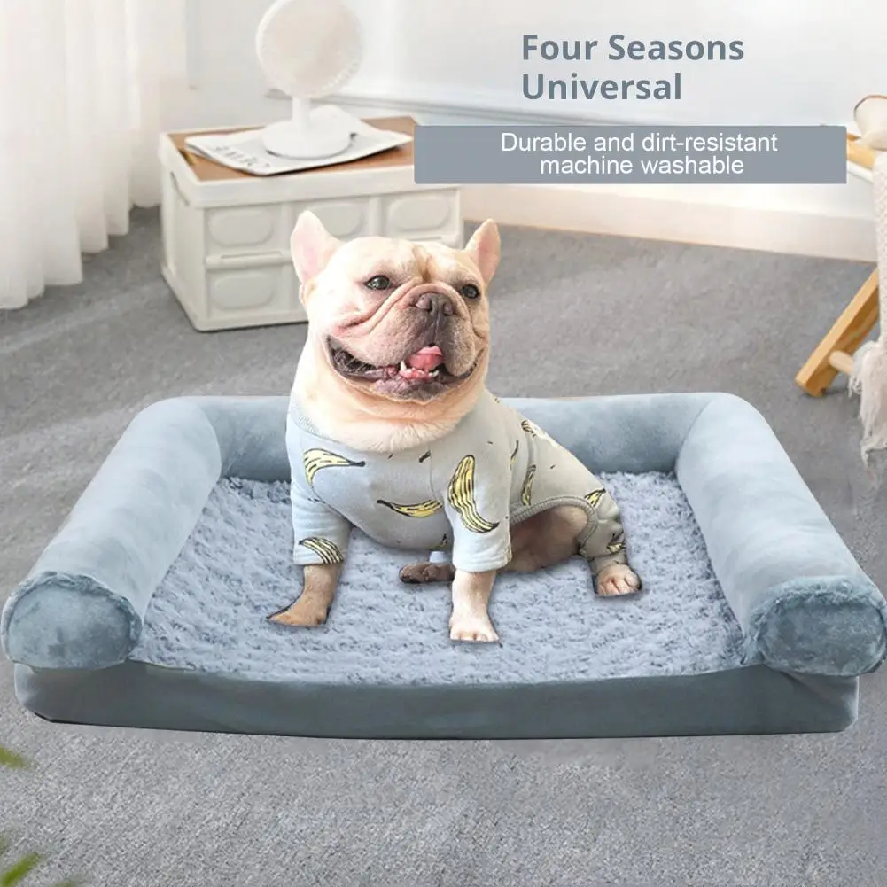 Stable Shape Dog Bed Dog Sofa Bed with Removable Washable Cover for Big Dogs Cozy Pet Couch Nest Memory Foam for Comfort