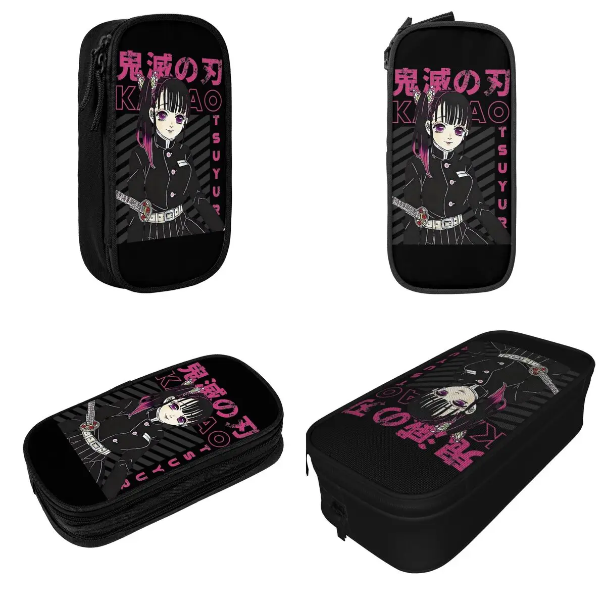 Kanao Tsuyuri Demoned Slayered Pencil Case Classic Pen Box Pencil Bags Student Large Storage Students School Cosmetic Pencil Box