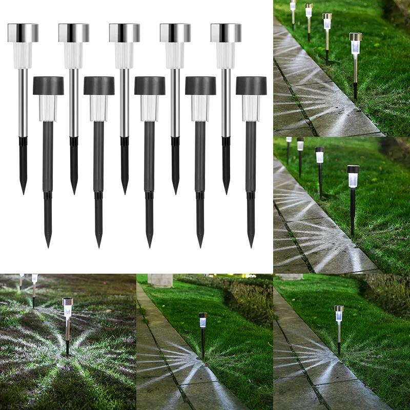 

4-30PCS Solar Garden Lights Outdoor Waterproof, 3 Color Modes (White/Warm/RGB), Plastic/Stainless Steel for Lawn Yard