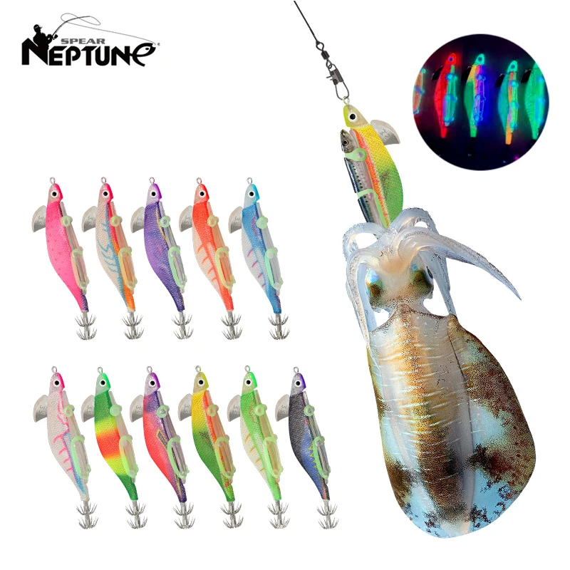 Squid Jig Webfoot Octopus Egi Bundled Luminous Cuttlefish Hook Artificial Hard Bait Saltwater Shrimp Lure Sea Goods for Fishing