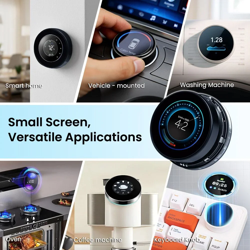 Elecrow CrowPanel 1.46inch ESP32 LVGL HMI Rotary Display 360x360 IPS Round Touch Knob Screen HMI for Smart Home