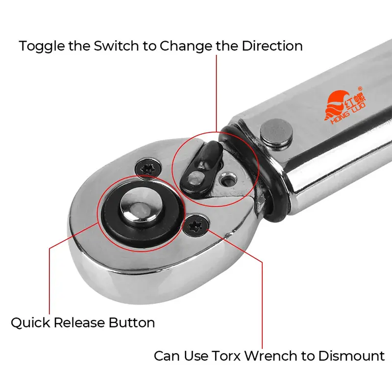 5-25N.m Micrometer Car Motorbike Disassembly Tool Professional Adjustable Torque Wrench 1/4\'\' Drive Spanner Hand Tool 3/8Adapter