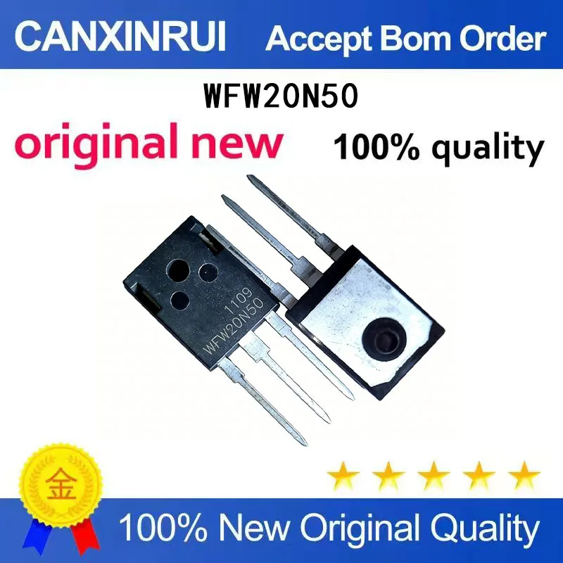 

(5-100 Pieces) New stock WFW20N50 20N50 TO-247 20A500V