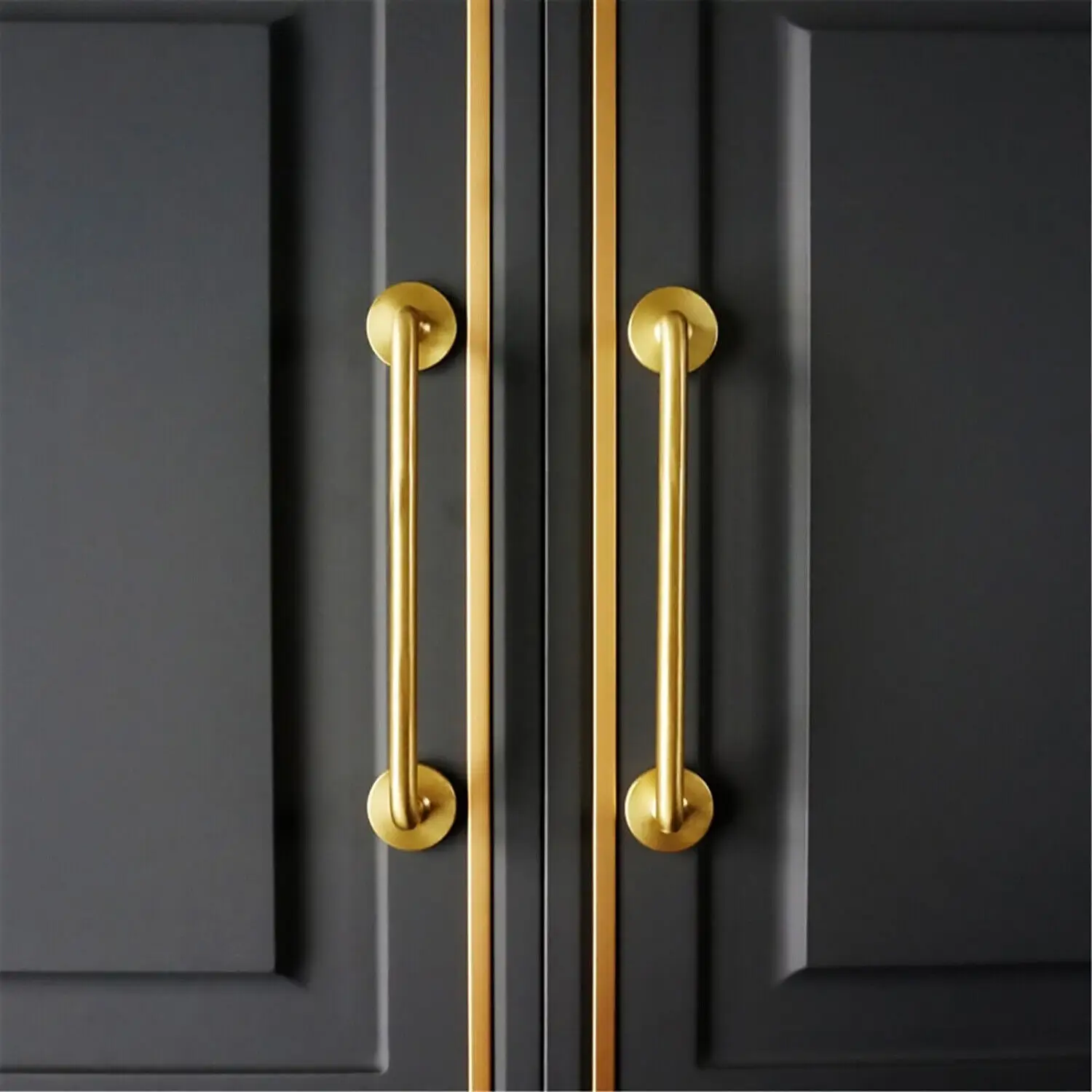 MFYS Longer Gold Solid Brass Furniture Hardware Nordic Simple Handles Door handles of metal  Door Pulls Knobs