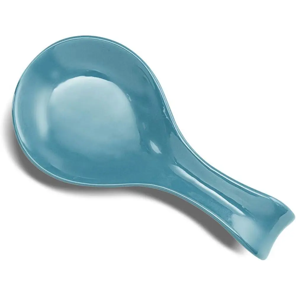 Teal Blue Spoon Rest and Utensil Holder Set, Dishwasher Safe, Ideal for Kitchen and Coffee Bar Decor