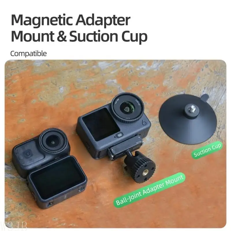 W3JB Magnetische Kamera-Saugnapfhalterung für Action-6-Kameras, Outdoor-Aufnahmen mit sicherem Verriegelungsmechanismus – Detail 5