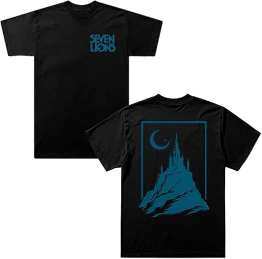 Seven Lions Merch Cresent Moon T-Shirt Summer Fashion Casual Y2K Short Sleeve Tee Sport Unisex Top