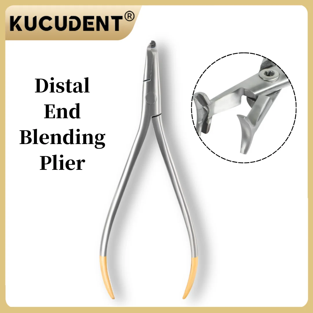 1 pc Dental Distal End Bending Plier - Orthodontic Arch Wire Cinch Back Forceps for NiTi Wire Bending & Stainless Steel Tool