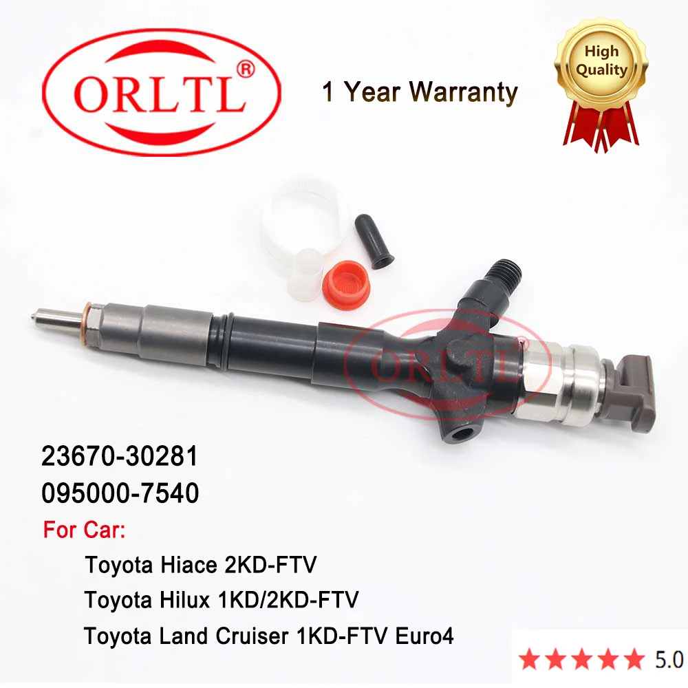 

23670-30281 For Toyota Hilux 1KD/2KD-FTV 095000-7540 9709500-754 Fuel Injector 095000-754# Common Rail Injection Nozzle