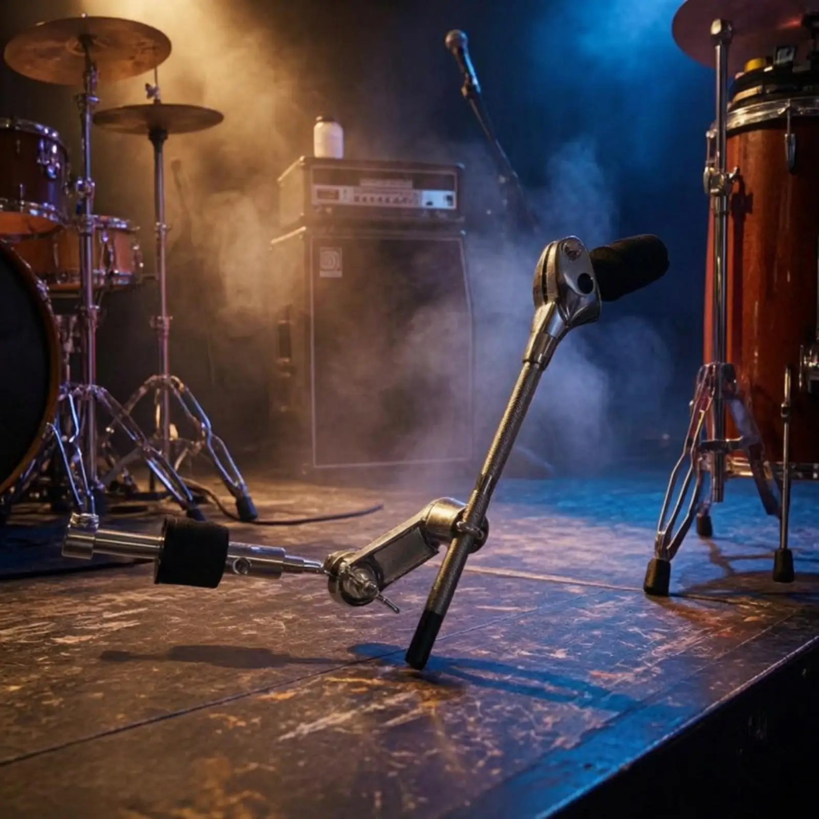Cymbal Holder Extension with Ball Joint and Knurled Section for Versatile Drum Cymbal Positioning