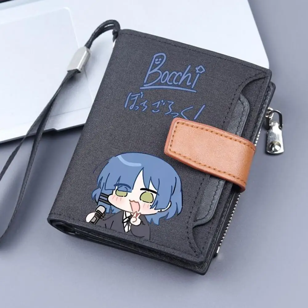[In Stock] Anime Bocchi the Rock Ryo Yamada Long Wallet - PU Leather Card Holder Clutch Purse with Zipper Coin Pocket