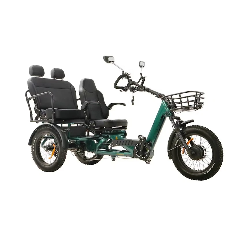 For Fashionable 3-Wheel Electric Tricycle for Household Use Small Elderly Children Passengers Open Body 48V 200kg Payload