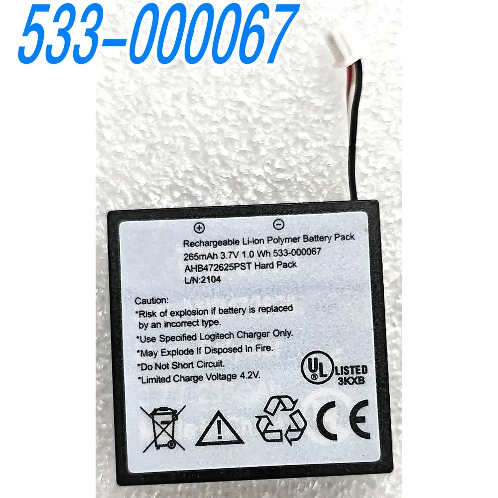 

New 3.7V 265mAh 533-000067 Replacement Battery for Logitech H800 AHB472625PST 981-000337 Bluetooth Earphones