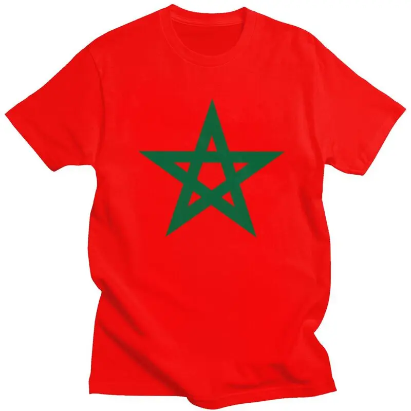 Custom Morocco Flag Tshirts for Men Short Sleeve Casual T Shirt Moroccan Proud Patriotic T-shirt Loose Fit 100% Cotton Tee