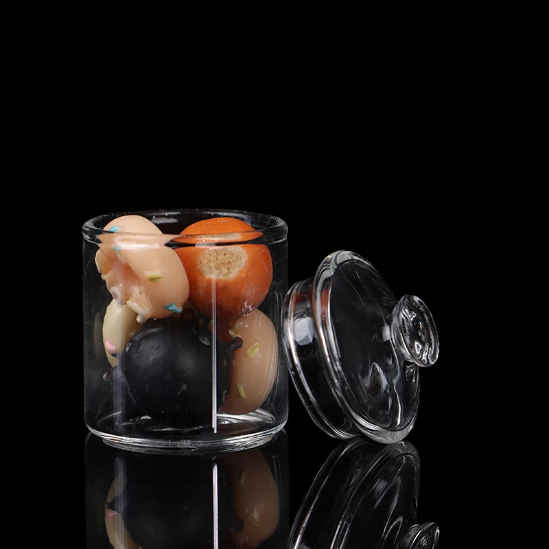 Mini Dried Flower Toy Coffee Bean Storage Tea Storage Bottle 1:12 Bottle Dollhouse Glass Candy Jar