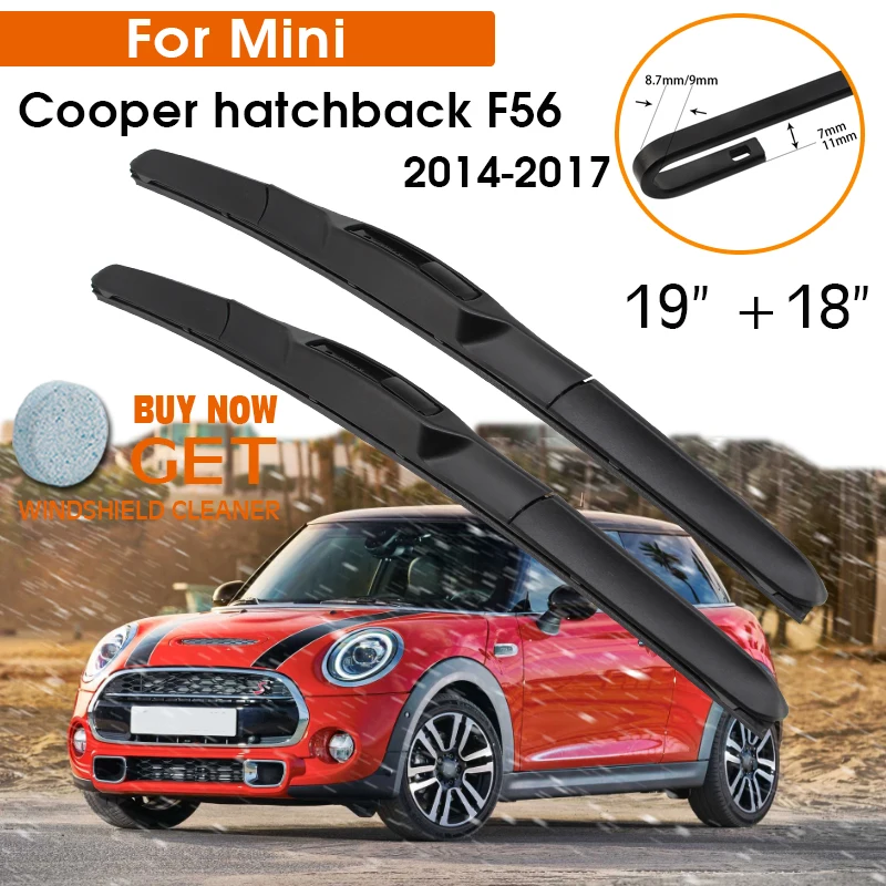 Car For Mini cooper hatchback F56 2014-2017 Windshield Rubber Silicon Refill Front Window Wiper 19\