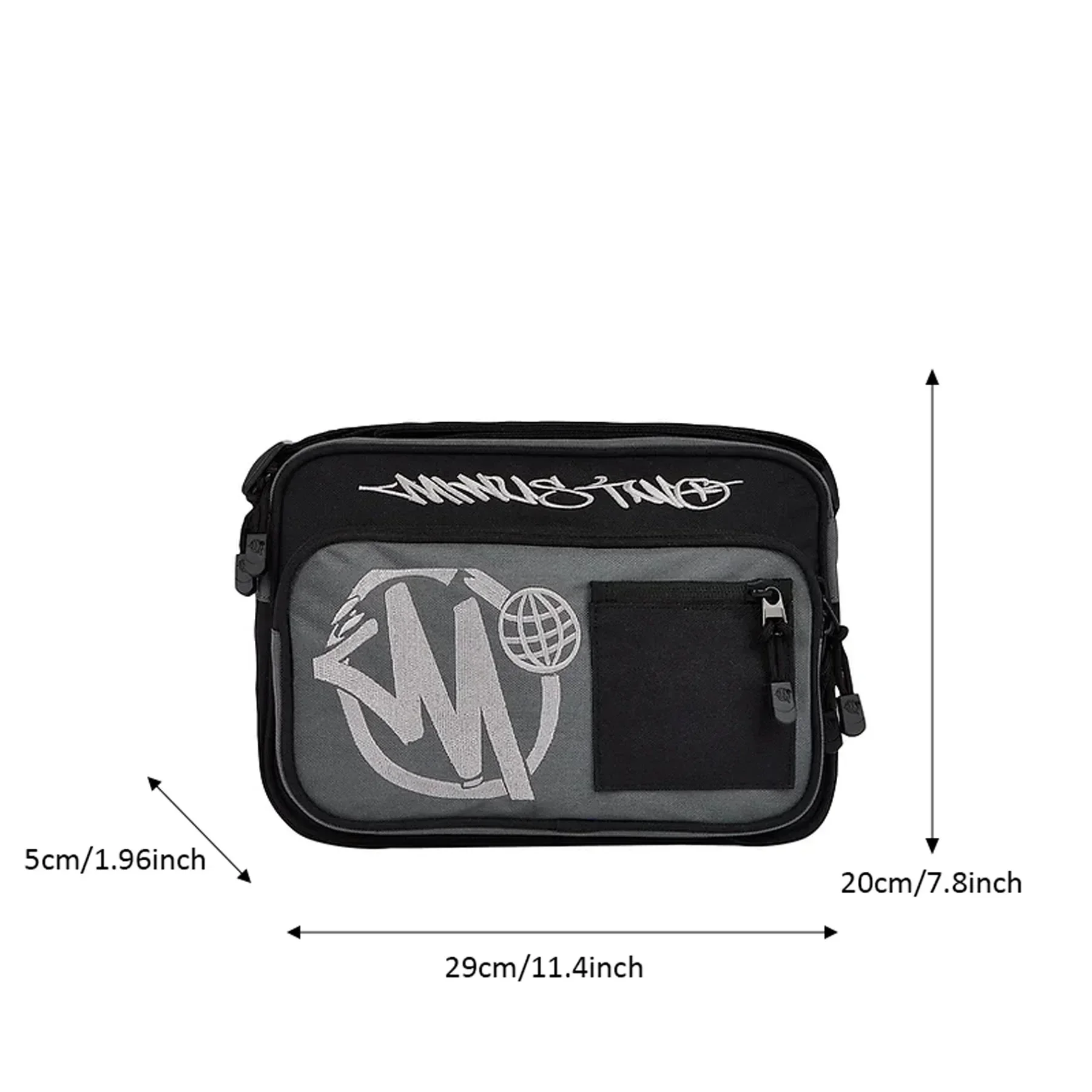 Y2k Minus Two for Men Embroidery Designer Crossbody Shoulder Bag Minus Two Sac Bolso Bag London Street Trend Messenger Bag