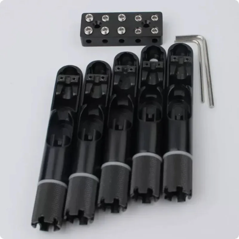 

4/5 String Headless Bass Bridge, Split Tailpiece, Fanned Fret Bass String Retainer