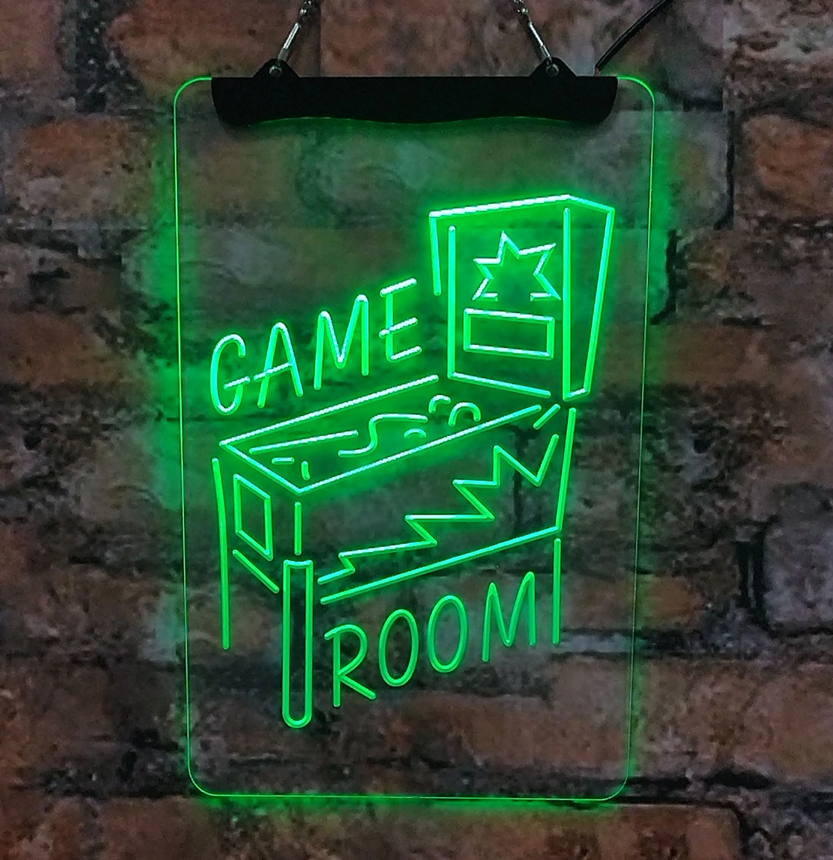 Game room, bar, LED neon sign, acrylic board engraving, home decoration, interior wall art, pink 20*30, room, store, party gift