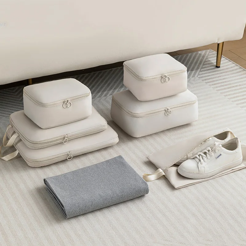 6 قطعة السفر ضغط مكعبات التعبئة حقيبة مقاوم للماء يده الملبس فصل حقيبة التخزين المحمولة حقيبة الملابس المنظمون #3