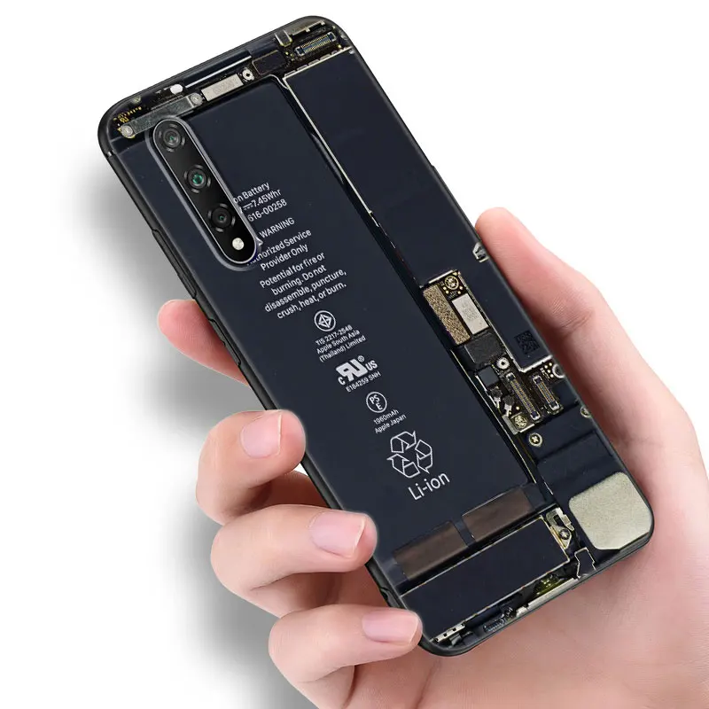 Motherboard Circuit Board Phone Case For Huawei Y6 Y7 Y9 Prime Y5 2018 2019 2020 Y5P Y6P Y7P Y8P Y6S Y8S Y9S Y7A Y9A Black Cover