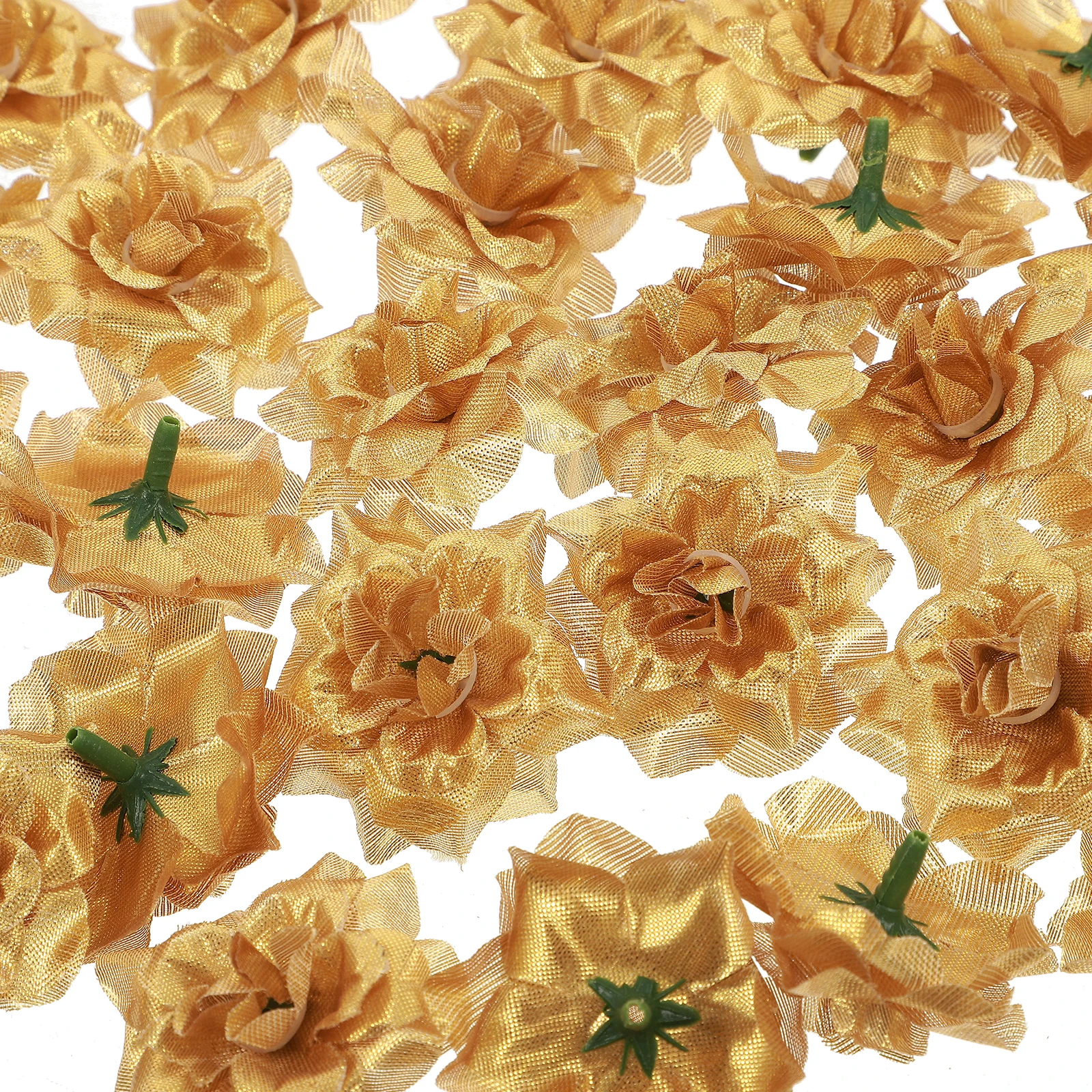 

50pcs Artificial Roses 45x3cm Golden Silk Flowers for Wedding Decorations Birthday Party Crafts Mini LifelikeFlowers