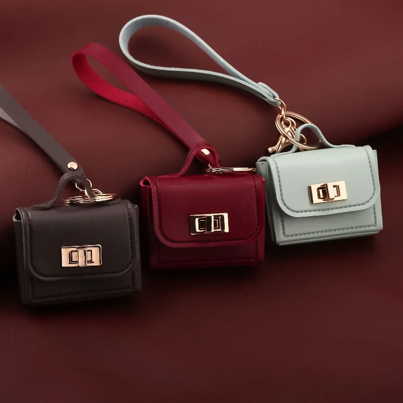 Mini Square Leather Bag Charm Bag Pendant Light Luxury Cute Bag Pendant Fashion Decor Accessories Creative Keychain Coin Purse