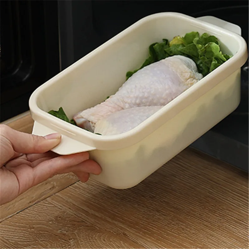 

Kitchen Accessories 1/3pcs Refrigerator Food Sealed Crisper Containers Fresh Fruit Vegetables Steak Meat Storage Box Organizer