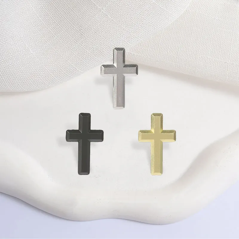 Punk Gothic Badge Simple Geometric Cross Enamel Pins Fashion Lapel Metal Brooches Backpack Clothes Jewelry Gift for Friends