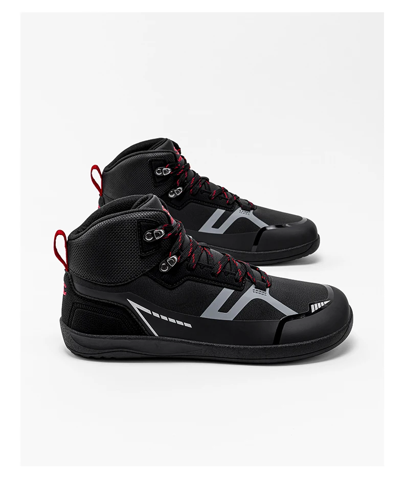 HOBIBEAR Unisex Mid-Top Barfußschuhe Herren Damen Breite Zehenkappe Kunstleder Wanderstiefel Outdoor Rutschfeste Trail-Laufschuhe – Detail 9