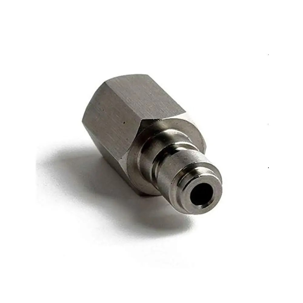 Stainless Steel 8mm Quick-Disconnect Plug Adapter 1/8 NPT PCP Paintball Charging Fittings with Sealing O-Ring Female Thread
