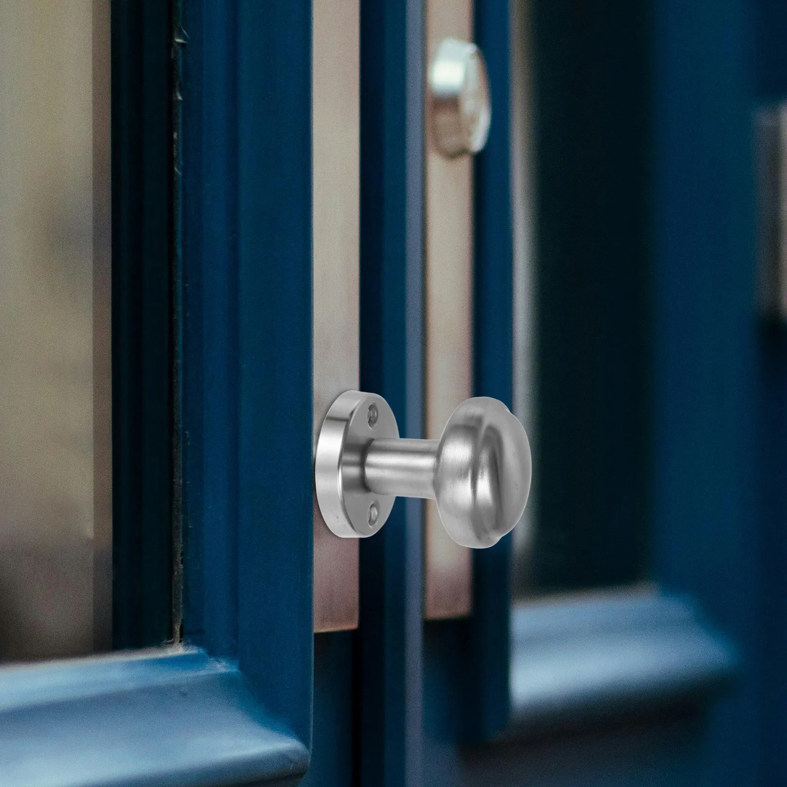 1Set Stainless Steel Interior Door Knob Set Invisible Seamless Modern Passage Door Handle Hardware for Bedroom Bathroom Hallway