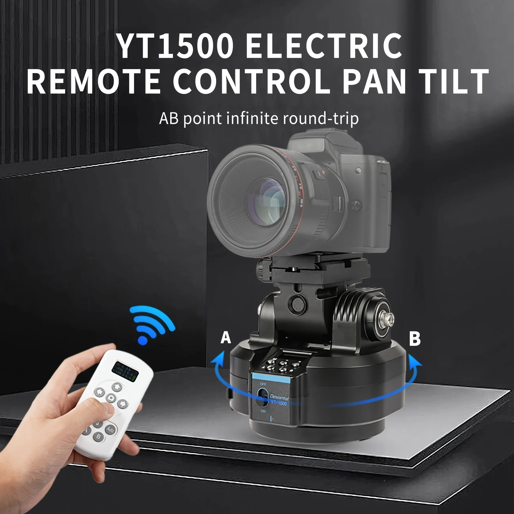 YT1500 facial recognition automatic follow-up pan tilt live broadcast selfie camera shooting remote control tracking stabilizer