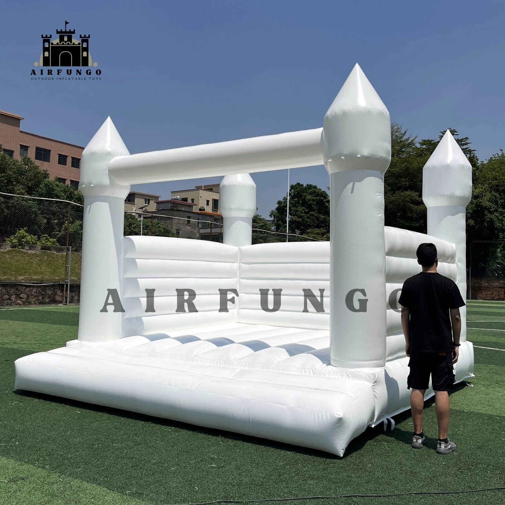 Outdoor Inflatable White Bounce House PVC Inflatable Bouncy Castle/Moon Bounce House/Customization Bounce Wedding Bounce House