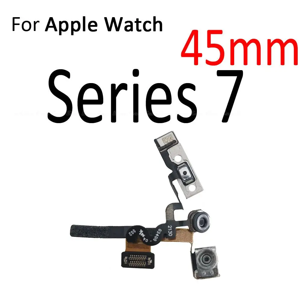 Mic Power ON OFF Mute Switch Control Key Button Flex Cable For Apple Watch Series 7 8 9 41mm 45mm Repair Parts