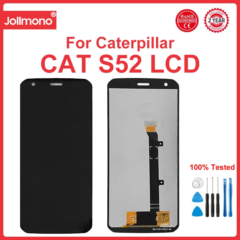 

For Caterpillar CAT S52 LCD Display+Touch Screen Digitizer Assembly Touch Panel Replacement Parts+Tools Cat S52 Display lcd