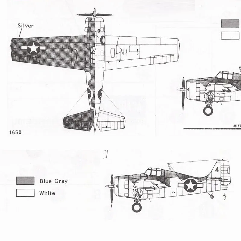 ネイビーファイター飛行機組み立てモデルキット、アメリカンF4F-4、12451、1:72