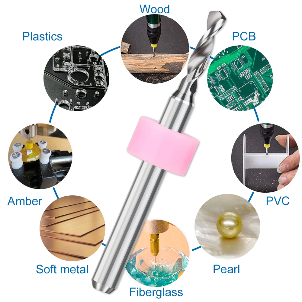 Imagem -05 - Mini Drill Bit Conjunto para Print Circuit Board Pcb Drilling Pcb Drilling 0.153.05 mm 3.175 mm Shank 10 Pcs