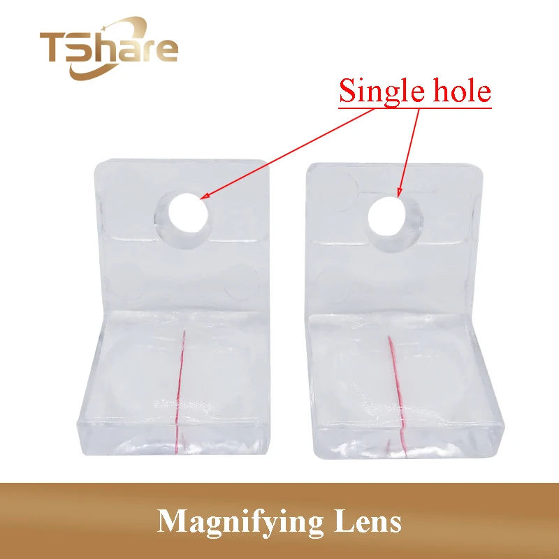 10 قطعة 40*23*6 مللي متر عدسة مكبرة مع ثقب واحد لمنشار طاولة انزلاق
