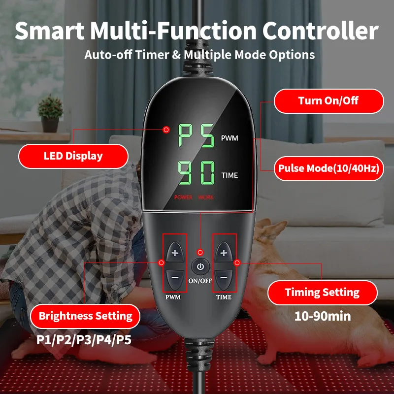 1440 LED Red Light Therapy Mat for Full Body Flexible and Foldable Red Light Therapy Mattress Yoga Mat