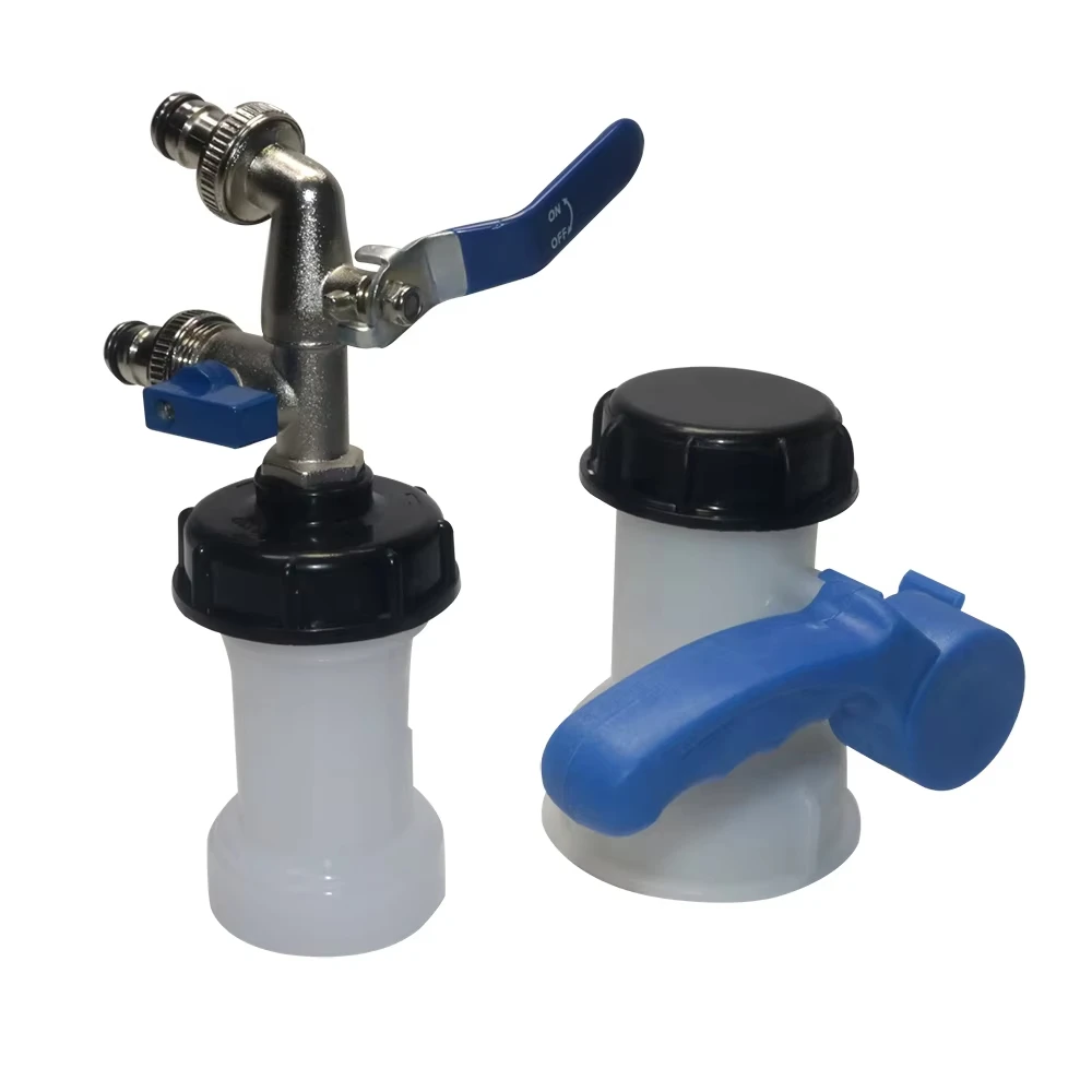 

Double nipple faucet 1/2 '' threaded coverIBC S60 extension tubeheavy-duty valve IBC accessories, garden irrigation Waiting for