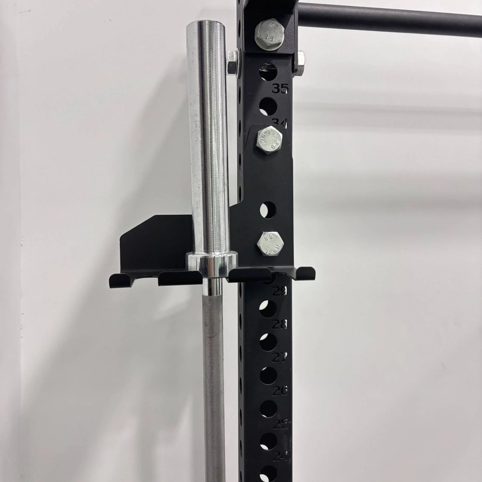 ที่แขวนบาร์เบลแบบติดตั้งกับแร็ - Home Gym Power Rack บทวิจารณ์และราคา