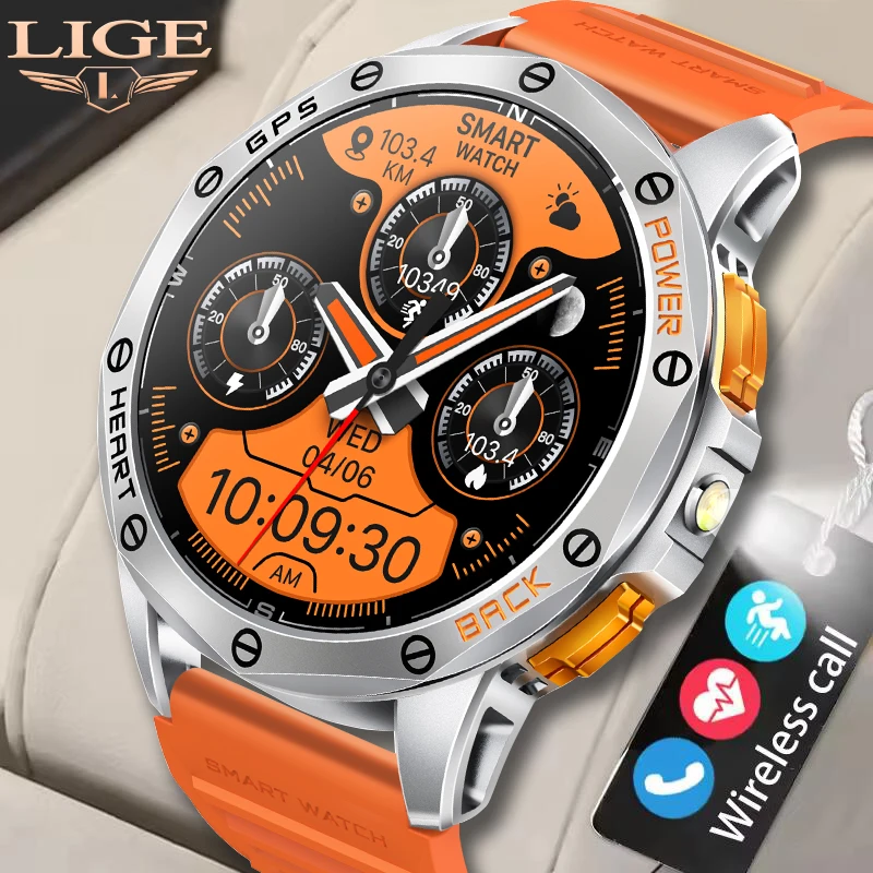 

New T-Rex 3 Military Outdoor Sports AMOLED Smart Watch Men GPS Trajectory Waterproof Heart Rate Bluetooth Call Smart Watch 2026