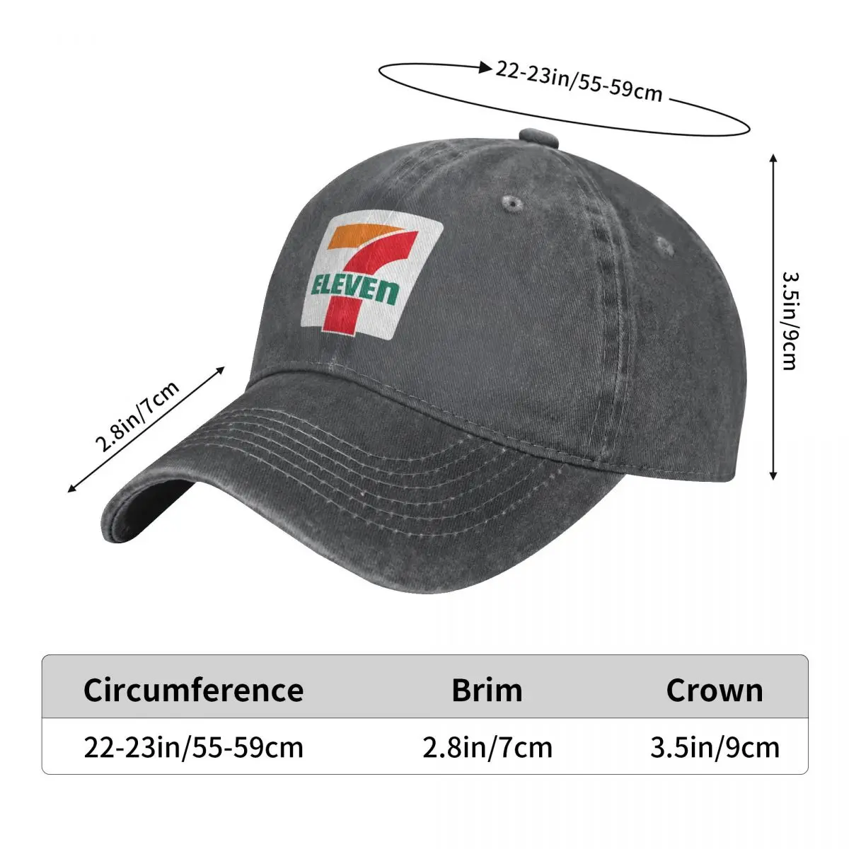 Summer Cap Sun Visor Eleven Sevel Hip Hop Caps Leisure seven eleven Cowboy Hat Peaked Hats