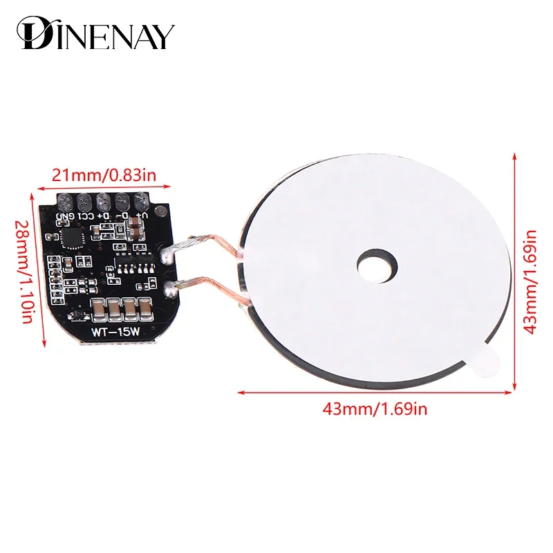 15W High Power Wireless Charger Module PD Welding Wire Magnetic Wireless Charger Module PCBA Transmitter Board Coil