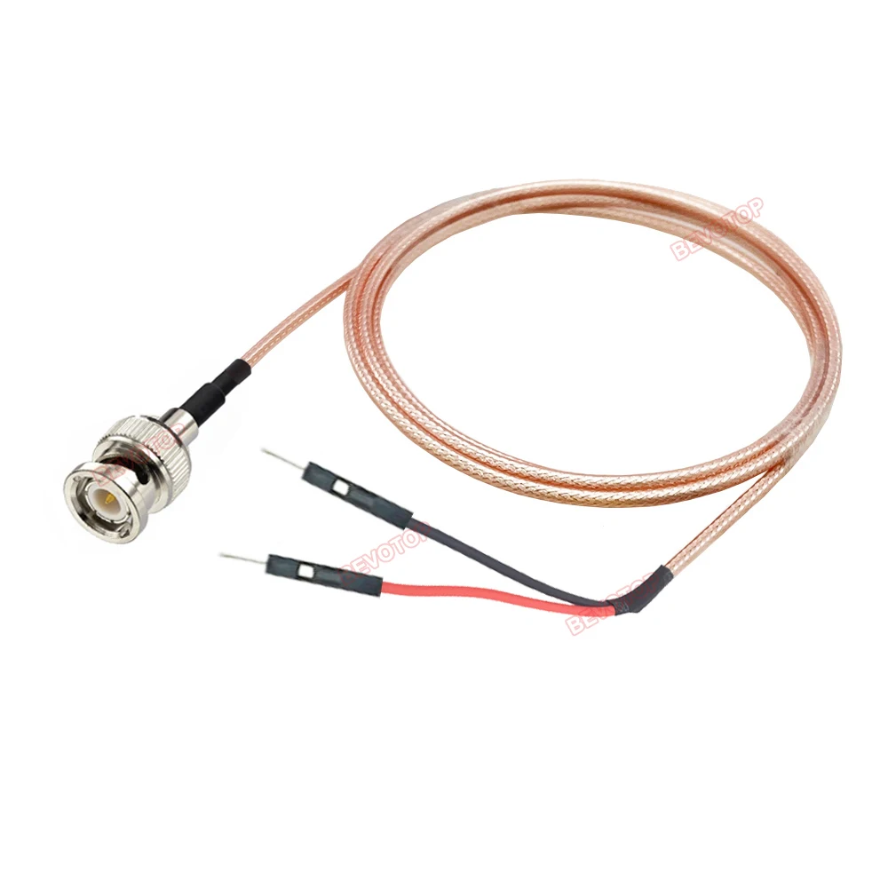 1PCS BNC to DuPont Cable Q9 BNC Male / Female to 2 DuPont 2.54mm Male Plug Test Line RG316 Extension Jumper 10CM to 20M BEVOTOP