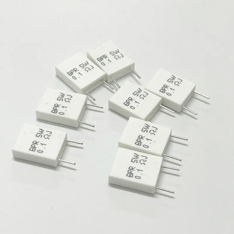 10PCS BPR56 5W Non-inductive Ceramic Cement Resistance 0.01R 0.015 0.022 0.025 0.02 0.033 0.047 0.05 0.1 0.15 0.2 0.25 0.5 1 Ohm