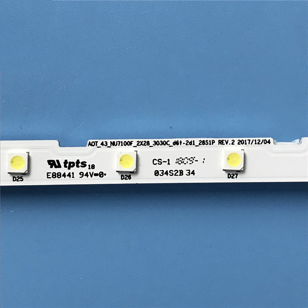 LED Backlight strip 28 lamp for HG43AJ690U UE43NU7120 UE43NU7170 UE43NU7100 UE43N5500 UA43NU7100 AOT_43_NU7100F_2X28_3030C