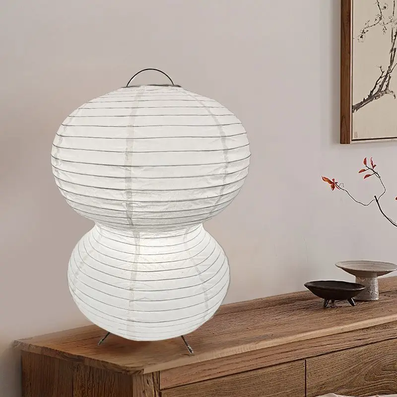 Noguchi Akari Rice Paper Table Lamp Wabi Sabi Vintage Desk Light LED Nordic Home Living/Tea Room Decoration Bedroom Bedside Cafe