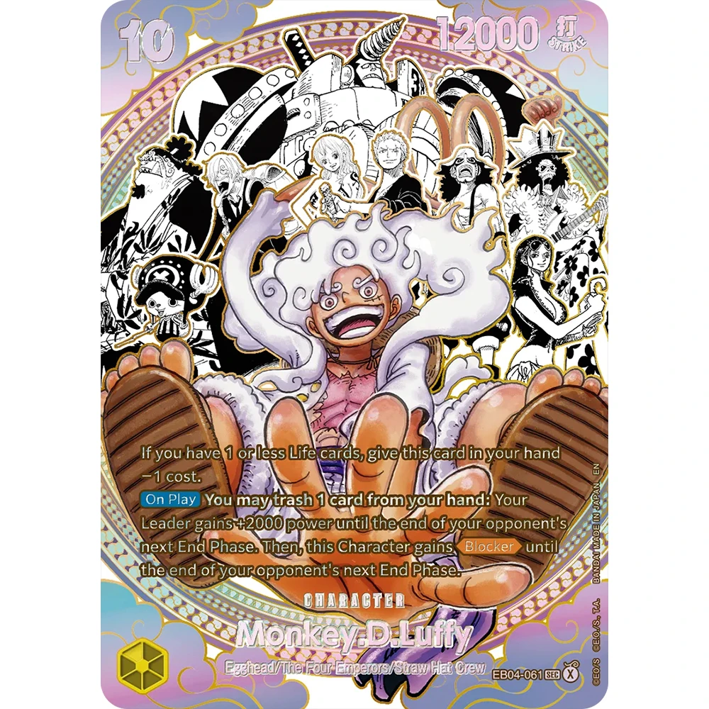 One Piece Collection Cards Monkey D. Luffy OP17-118 OPCG EN Shining Creativity Rare Holographic Embossed Textured Foil Cards